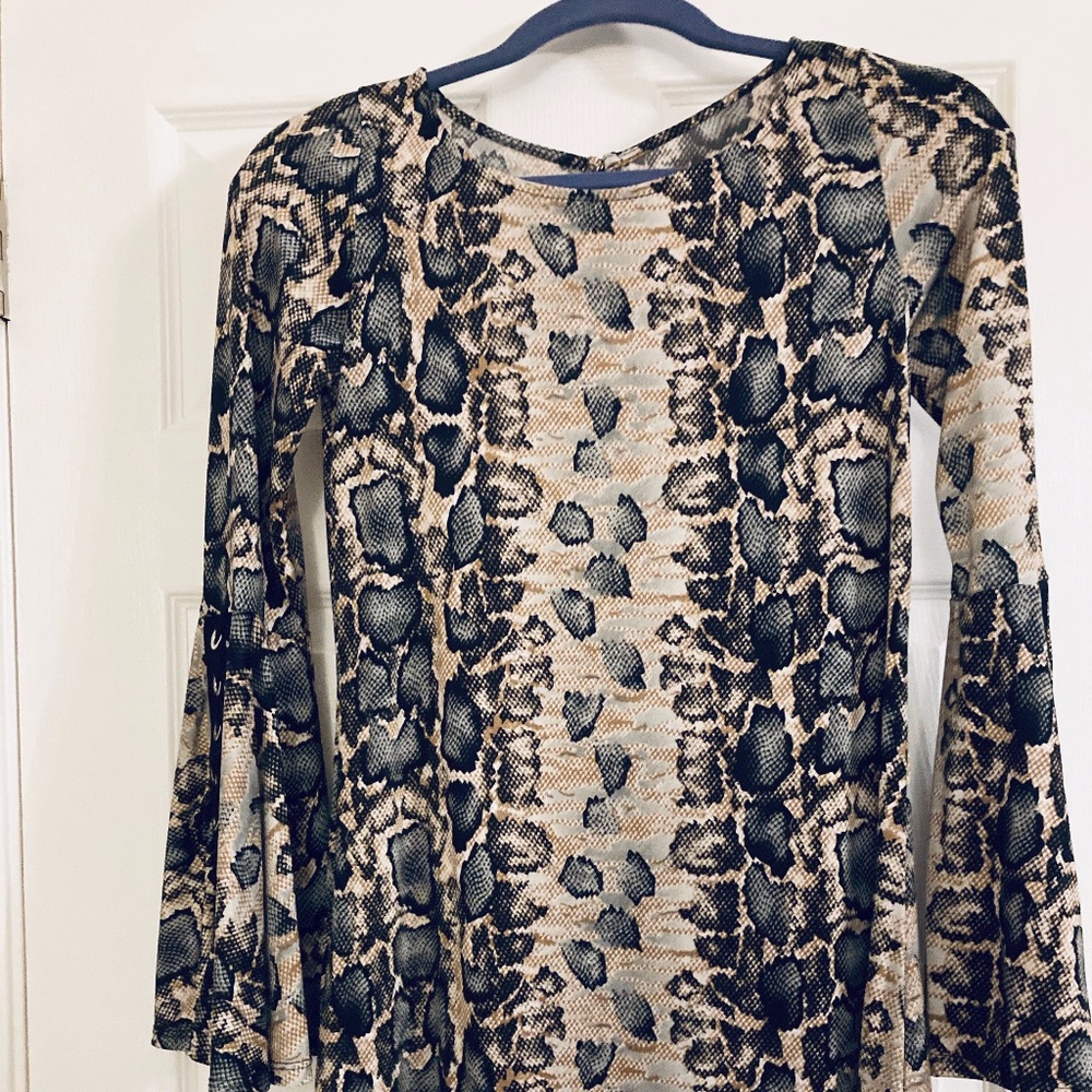 Snakeskin print dress